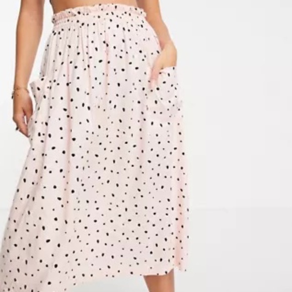 ASOS Elastic Waist Midi Skirt - Picture 1 of 1